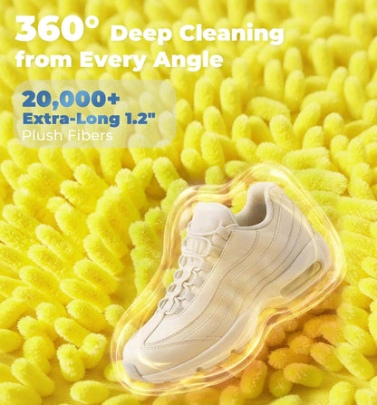 Shoe Washing Machine Bag 2-Pack, Reusable Heavy Duty Laundry Bag - 360° Deep Clean for Sneakers, Tennis Shoes in Washer & Dryer, Prevents Deformation, Yellow