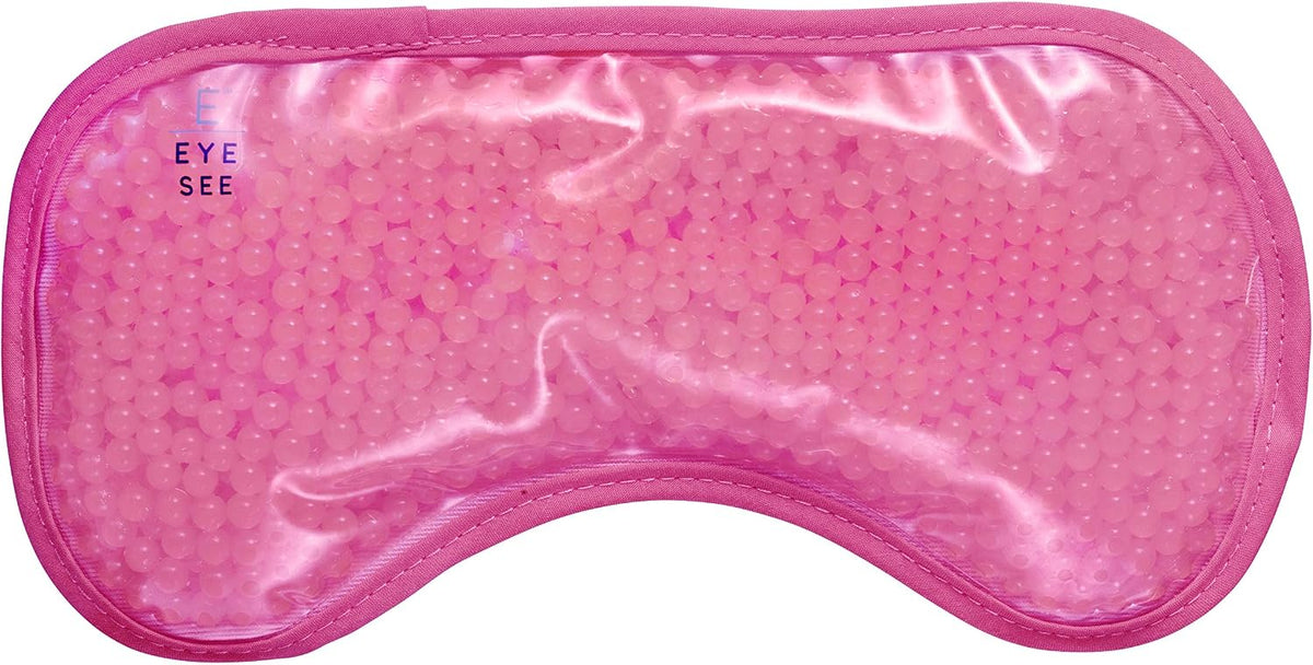 Eye See Plush Gel Eye Mask for Puffy Eyes, Blue - Cold Eye mask to Treat Dark Circles, Sinuses, Dry Eyes, and for Allergy Relief - Microwave Safe for Heat Therapy