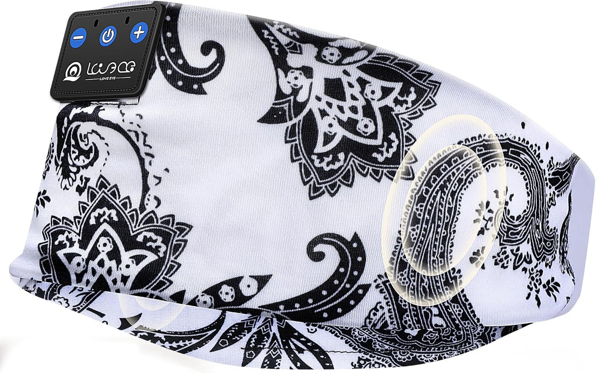 LOVE EYE Wireless Bluetooth 5.4 Sleep Headband Headphones for Side Sleeper