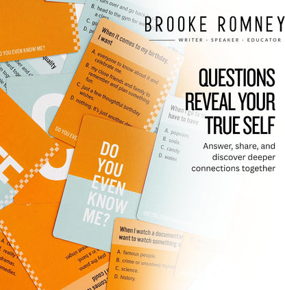 Brooke Romney Writes Do You Even Know Me? Fun Family Game – Card Games for Families & Friends