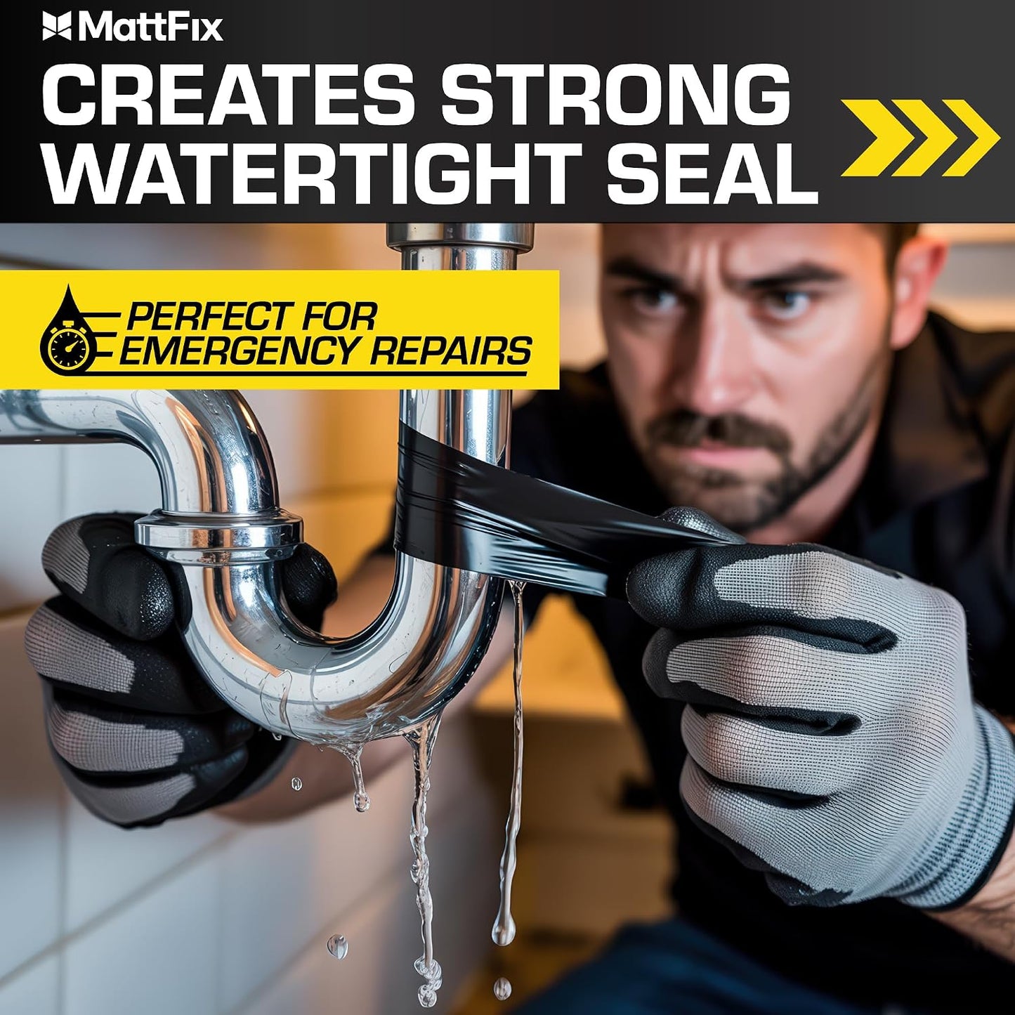 Self Fusing Silicone Tape – 1"x10’ – Waterproof Tape for Emergency Repairs | Weatherproof, Heat and Chemical-resistant – For Plumbing, Pipes and Hoses repairs, Automotive, Electrical & Outdoor Use