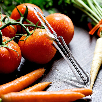 Mudder 5 Pieces Vegetable Fruit Peelers Stainless Steel Rotary Peelers Carrots Potatoes Peeling Tools for Home and Kitchen, with Ergonomic Safety and Control Handle