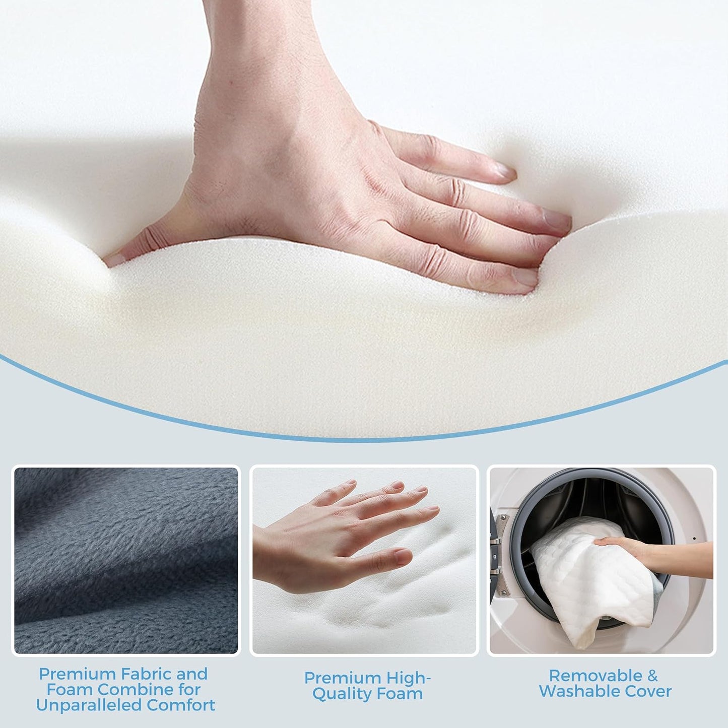 Ganondorf Leg Elevation Pillow, Premium Foam Leg Support Adjustable Wedge Pillow Relieves Joint Pain After Surgery Ergonomic Curve for Leg Support Promote Blood Circulation Single Leg