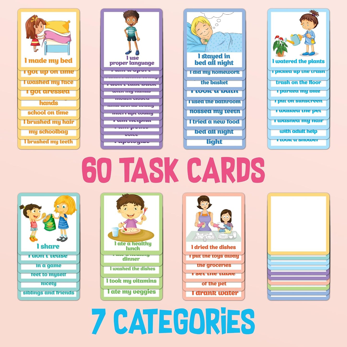 Behavior Reward Chart System - Pad with 26 Chore Charts for Kids, 2800 Stickers to Motivate Responsibility & Good Habits
