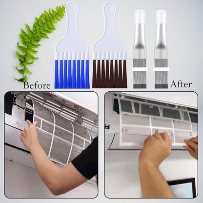 2Pcs Air Conditioner Fin Comb Cleaner kit AC Coil Cleaning Brush Condenser Fin Straightener AC Evaporator Comb Radiator Repair Clean Tool