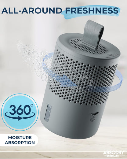 Closet dehumidifier - Absodry by Torrbollen Moisture Absorber 1.3lb Bag — Dehumidifier for Bedroom, humidity absorber, Air Freshener and Purifier for Home Up to 90 Days, 269 ft² (White)