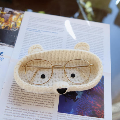 HandMade Premium Bear Crochet Glasses Holder