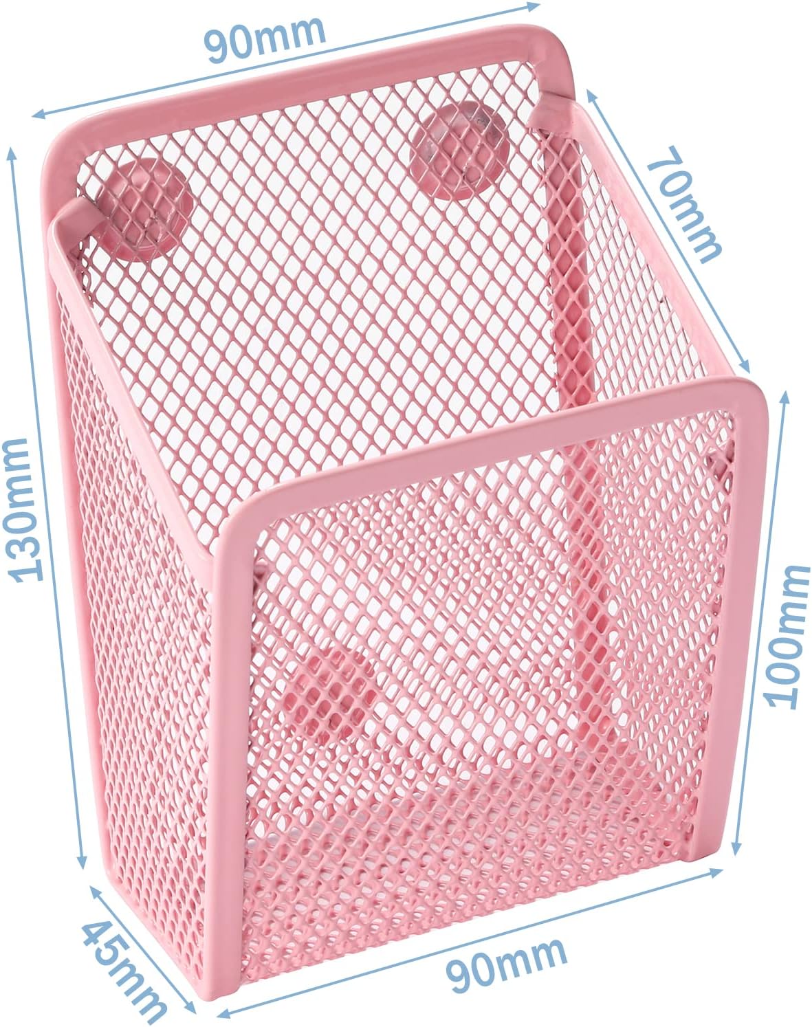 Magnetic Pencil Holder,Mesh Stainless Steel Pen Basket, Metal Writing Utensil Storage Organizer for Whiteboard,Blackboard,Kitchen, Locker, Home, or Office | Metal Writing Utensil Storage Organizer for Whiteboard,Blackboard,Kitchen, Locker, Home, or Office