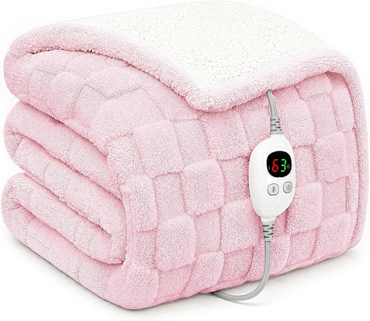 Templewet Heated Blanket Throw 50" x 60",Cute Electric Blanket,Racoon | Timer Settings,Auto Off,Soft Sherpa Heated Throw Blanket,Machine Washable,Fast Heating for Sofa Bed Office Use,Gifts for Mom