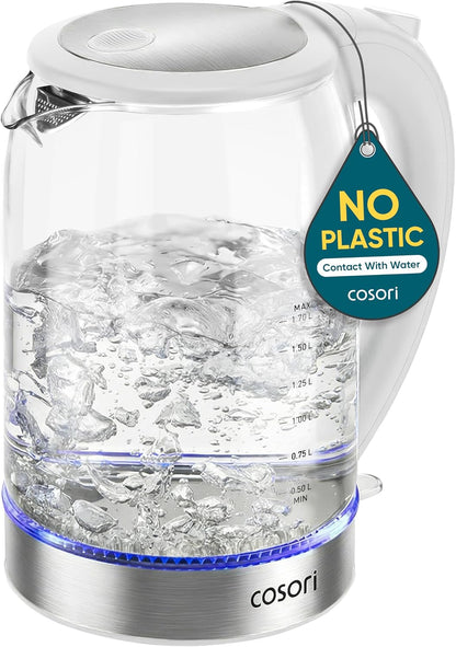 Cosori Electric Kettle, No Plastic Contact with Water, 1.7L, Black