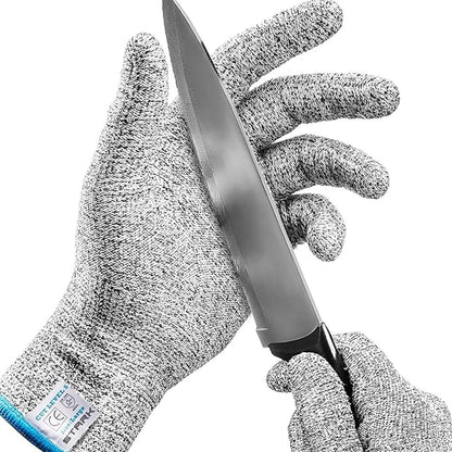 Cut Resistant Gloves, Level 5 Protection, Kitchen Cut Gloves for Meat, Shucking, Fillet, Mandolin Slicing, Carving, 1 Pair, Large
