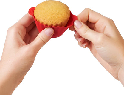 OXO Good Grips Silicone Baking Cups, Pack of 12, Reusable, BPA-Free, Dishwasher Safe, Non-Stick, Food Grade, Cupcake Cups, Muffin Cups, Cupcake Liners, Muffin Liners