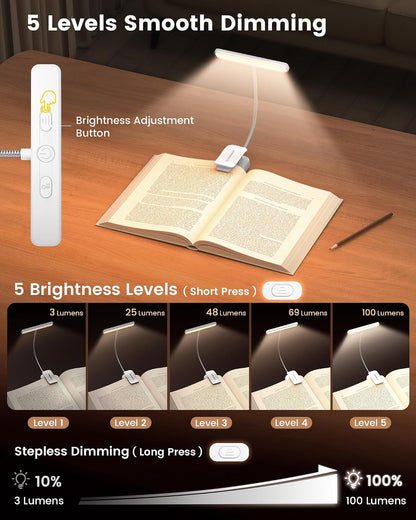 Glocusent 26 LED Reading Lights for Books in Bed, Ideal Gifts for Reader