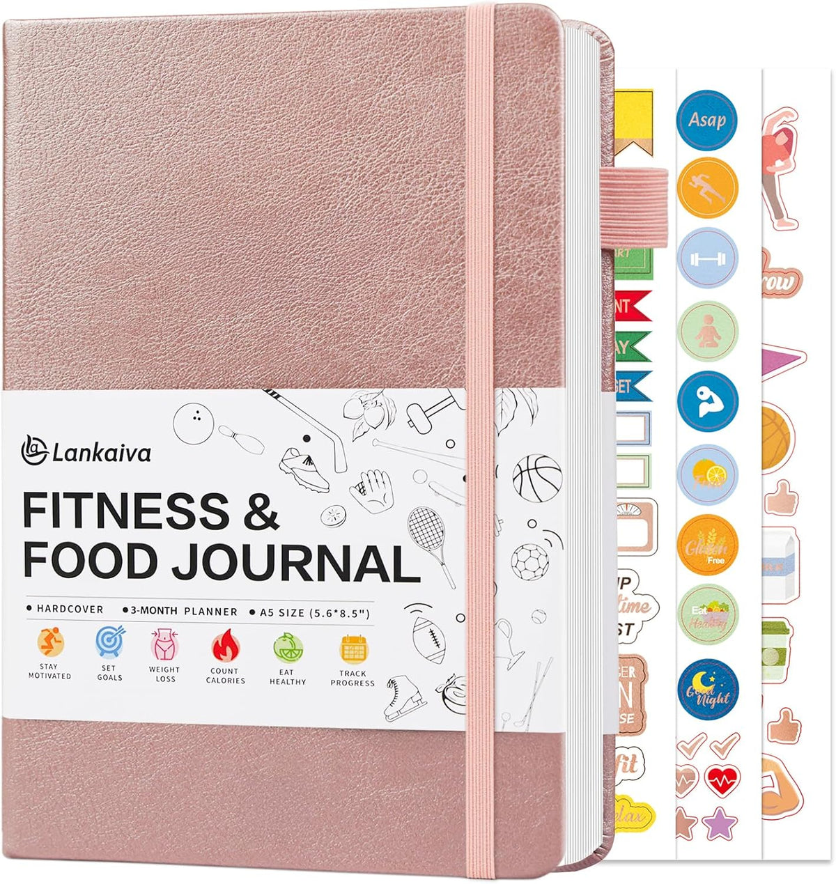 Food Journal & Workout Log Book, 90 Day Fitness Journal Tracker Diary