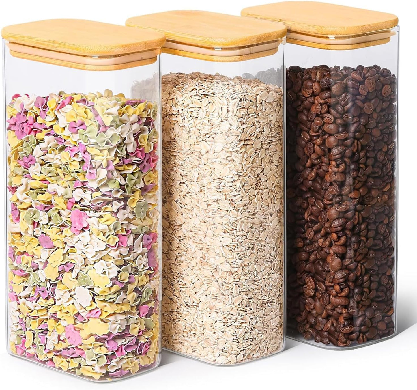 ComSaf Spice Jars 8oz Set of 6, Small Seasoning Containers with 9 Labels | Small Glass Jars With Labels, Empty Rectangle Canisters, Spice Rack Organization, Loose Tea, Herb, Powder, Dry Good, BPA Free