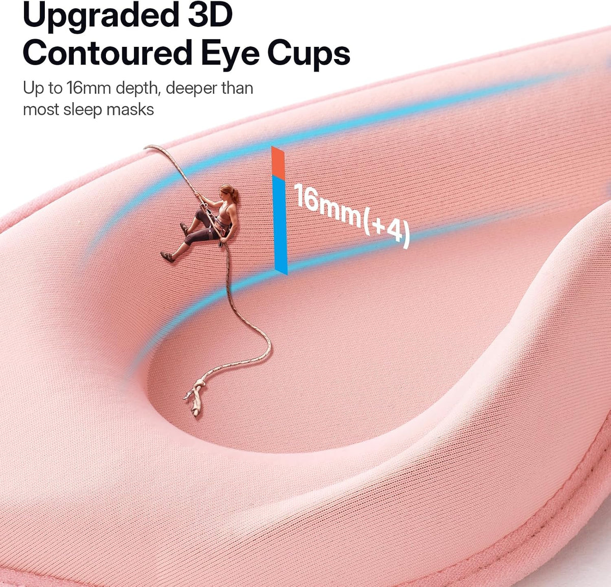 LitBear Sleep Mask for Lash Extension, Blackout Sleeping Mask for Women Men