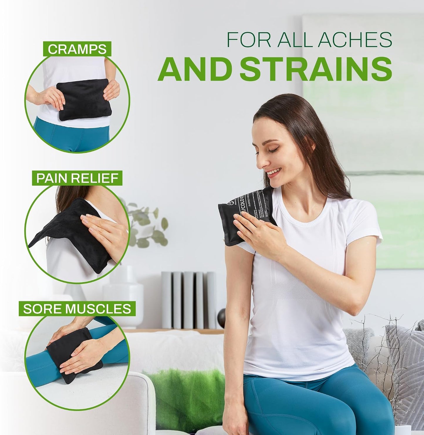 Extra Large Reusable Gel Ice Pack for Injuries (23"x15") | Large Ice Pack for Back Pain Relief, Post Surgery Recovery, Flexible Cold Pack for Lower Back Pain