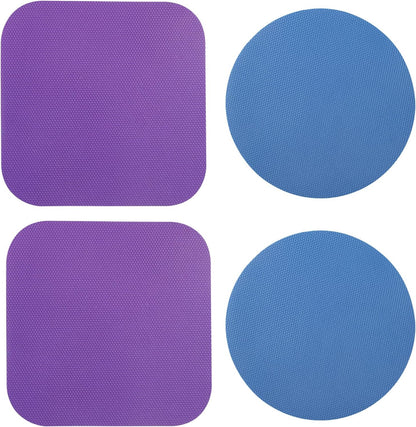 LUTER 4pcs Jar Opener Gripper Pad for Seniors with Weak Hands, Rubber | Multi-function Silicone Bottle Opener Lid Cap Rubber Gripper Pads Kitchen Coasters Gadgets, Light Blue, Green