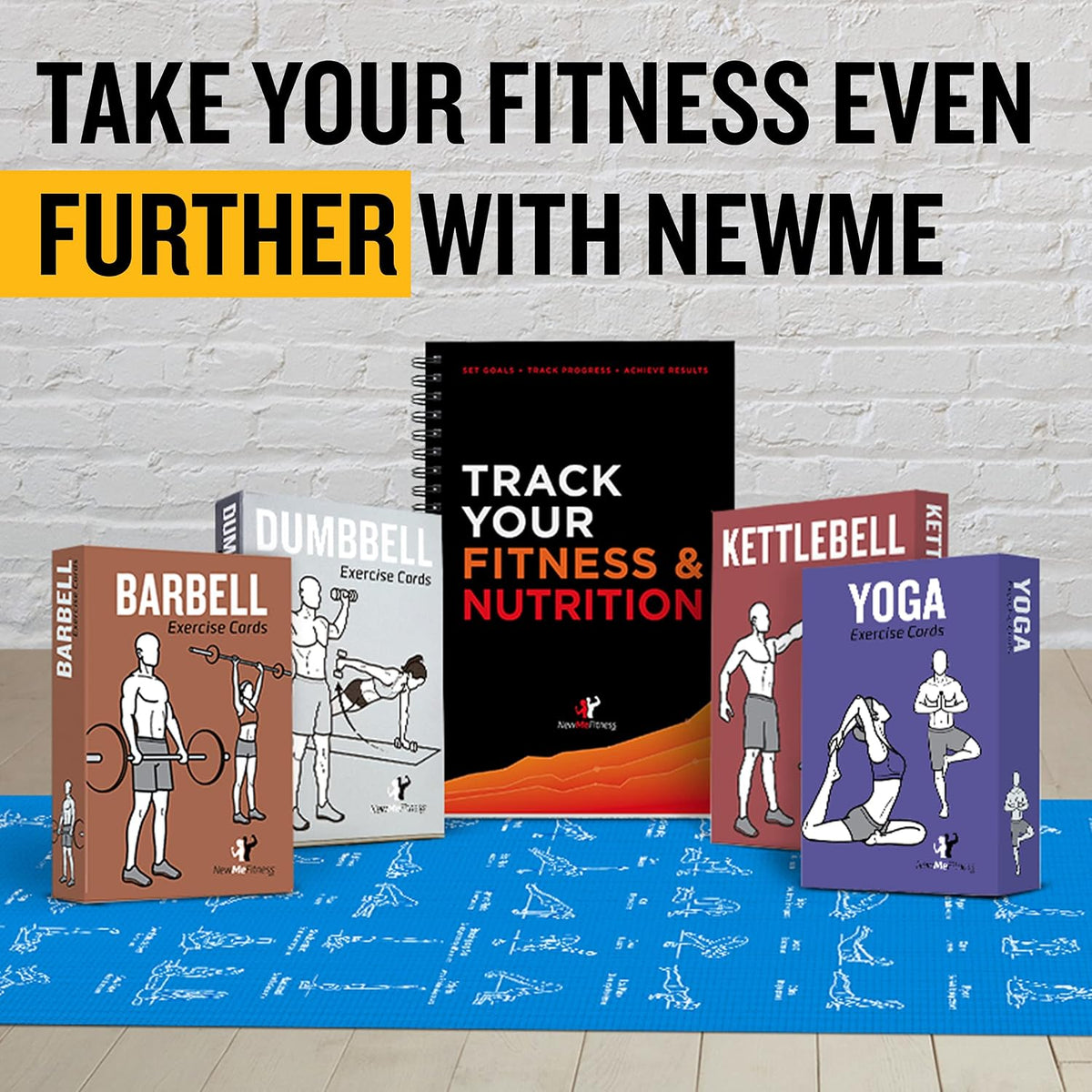 NewMe Fitness Pilates Workout Cards, Fitness Deck for Women and Men