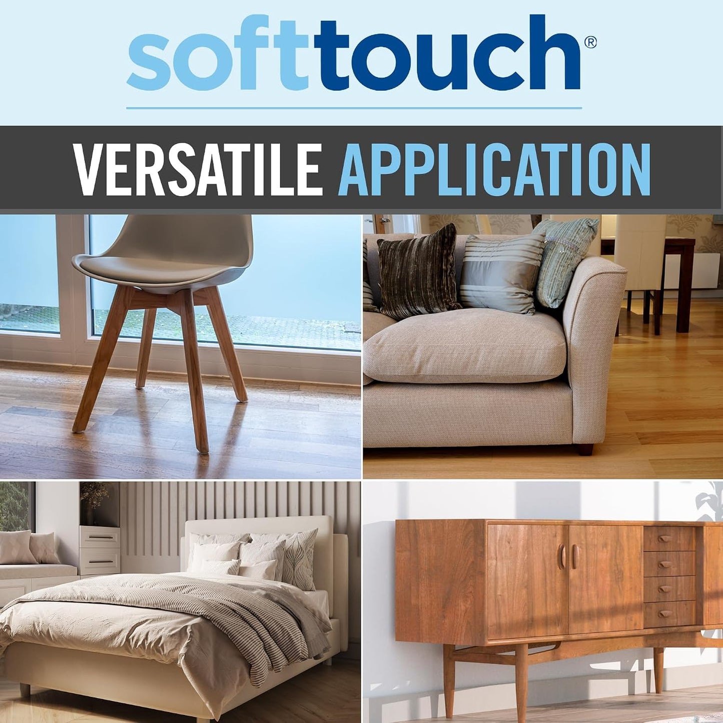 SoftTouch 1.5" Round Reusable Felt Furniture Sliders for Hard Surfaces, Noise-Reducing Adhesive Furniture Moving Pads for Beds, Sofas, Dressers, Set of 24, Beige