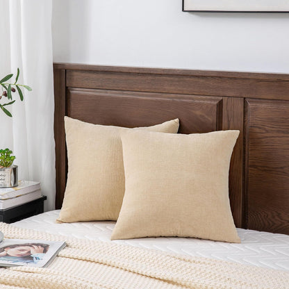GAWAMAY Lumbar Support Pillow Decorative Rectangle Throw Pillow Covers 12"x20" Inch Set of 2, Soft Chenille Fall Pillowcase for Living Room Bedroom Sofa Couch Cushion Cover Grey 30x50cm (No Insert)