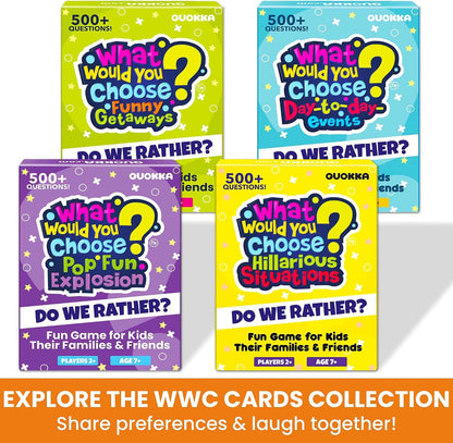QUOKKA Card Game for Teens, Kids, Adults – 500+ Hilarious Travel & Vacation Scenarios | Funny Getaways What Would You Choose Challenge | Family Nights & Party Game for Friends, Road Trips & Sleepovers