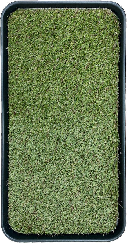 Ottomanson Indoor/Outdoor Boot Tray Non-Slip Doormat Modern Entryway Mat for Entryway Patio Backyard Garage, 18" x 28", Black