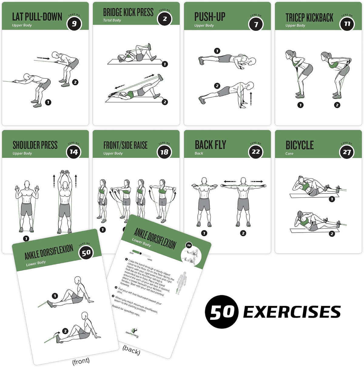 NewMe Fitness Pilates Workout Cards, Fitness Deck for Women and Men