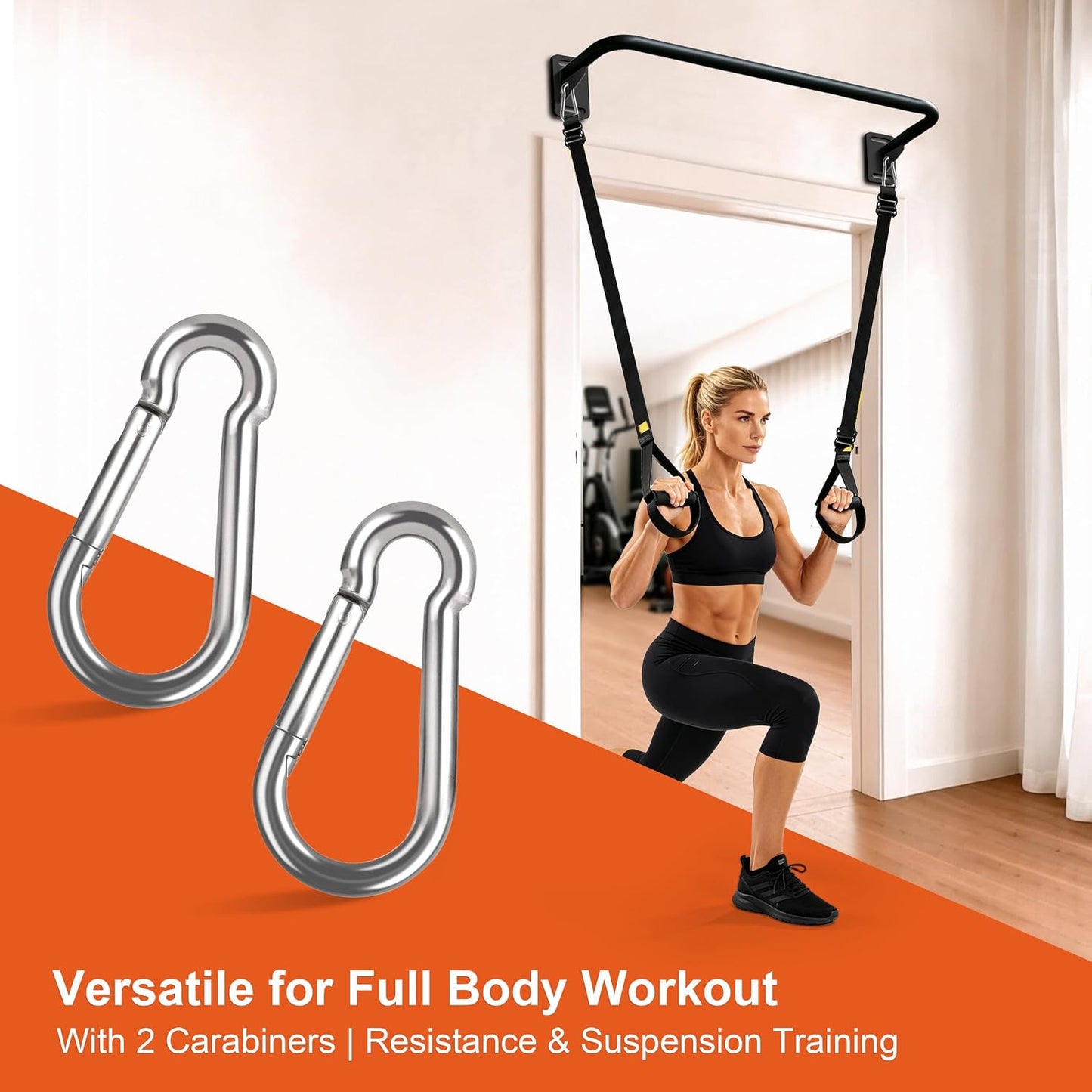 Wall Mount Pull Up Bar, Heavy Duty Alloy Steel Hanging Bar for Exercise, Multi-Functional Doorway Pull Up Bar for Home Gym Workout