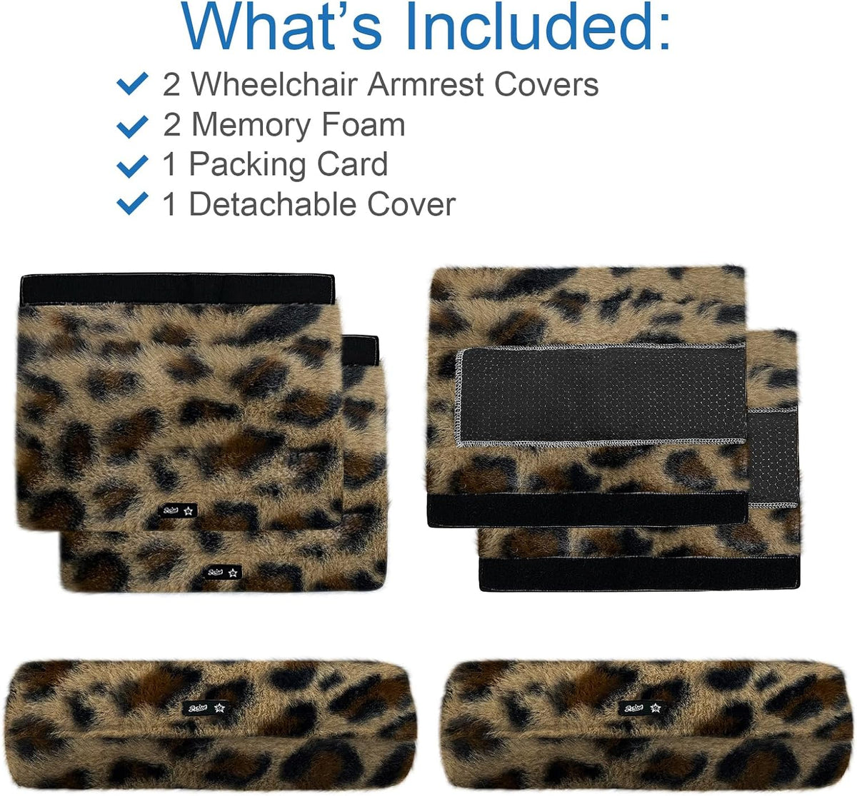 SPRING SEAON Wheelchair Armrest Pads Covers Fuzzy Desk Chair Arm Pads Soft