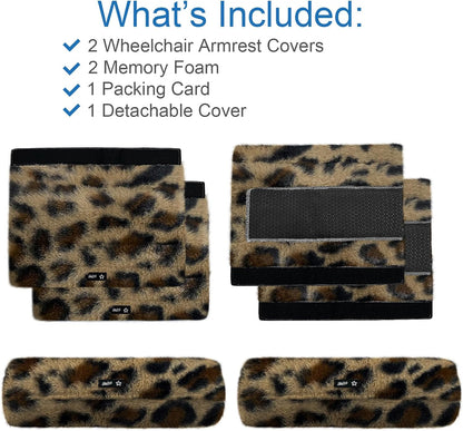 SPRING SEAON Wheelchair Armrest Pads Covers Fuzzy Desk Chair Arm Pads Soft