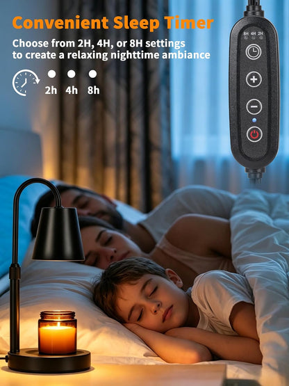 Dimmable Black Candle Warmer Lamp with Timer for Jar Candles