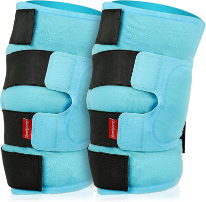 Comfytemp Large Knee Ice Pack Wrap Reusable Gel, FSA Eligible HSA, Full Coverage Knee Cold Compression Brace for Injuries, Pain Relief, Replacement Recovery, Arthritis, Surgery, Women Men Gift