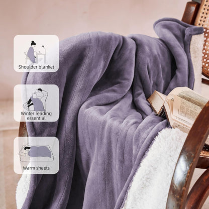 Heated Blanket 50x60”, 3 Hours Auto-Off Electric Blanket, Grey