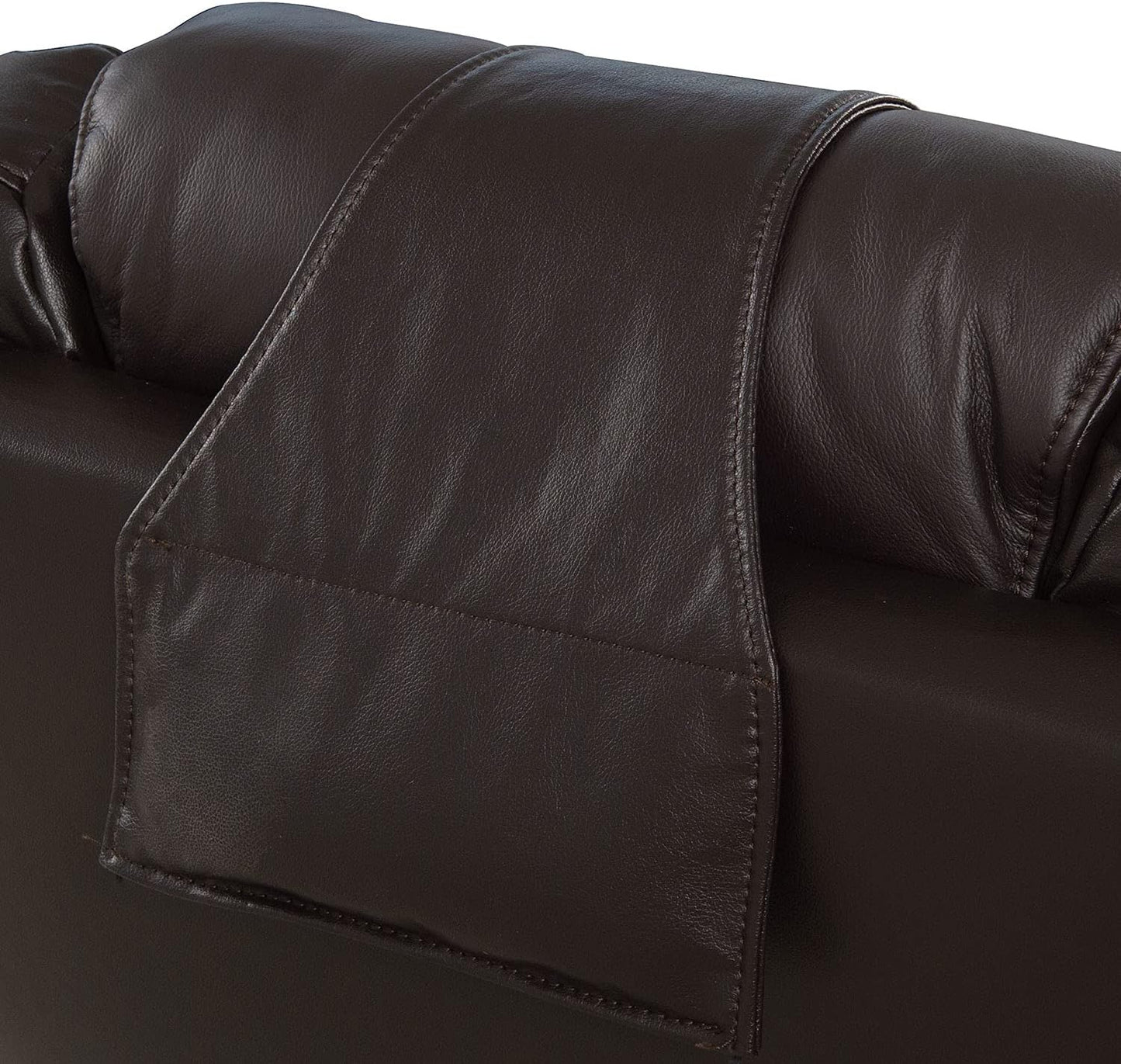 Octane Seating Pillow for Recliner Chairs | Diamond Stitching | Brown Italian Leather