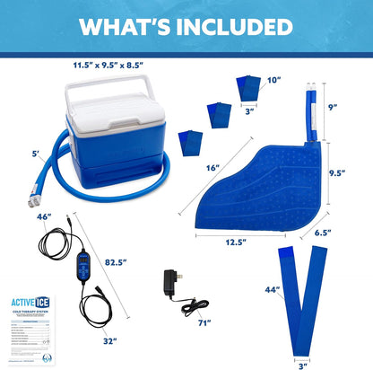 Polar Active Ice 3.0 | 9 QT Cold Therapy Ice Machine | Programmable Timer | Full Circumference Knee Pad | Cryotherapy Pain Relief System | Ace Bandage Style Compression