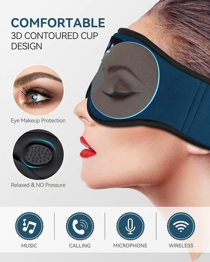 MUSICOZY Sleep Headphones Bluetooth 5.4 Sleep Mask with HD Sound