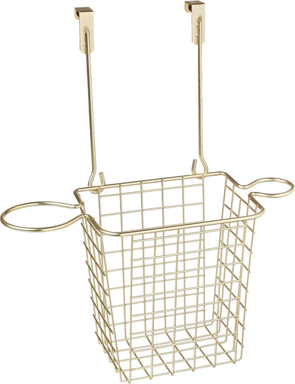 Spectrum Grid Over the Cabinet Styling Station (Satin Nickel) - Tall Bathroom & Under Sink Organizer for Hair Dryer, Beauty Tools, Accessories, & Home Essentials