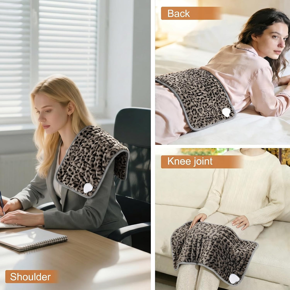 Electric Heating pad for Back Neck Shoulder Knee Arms Legs- Electric Heat Pads with 6 Heat Settings & Auto Shut Off Heat Heating Pad for Birthday Mother Father Girl Men Women