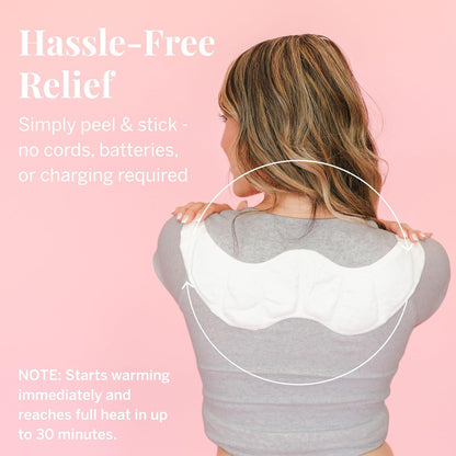 Pixie Heating Pad for Neck & Shoulder Pain Relief – Air Activated Heat Therapy for Muscle Tension, Upper Back Comfort, Custom Fit Contoured Warming Pads – Adhesive Wearable Heat Wrap