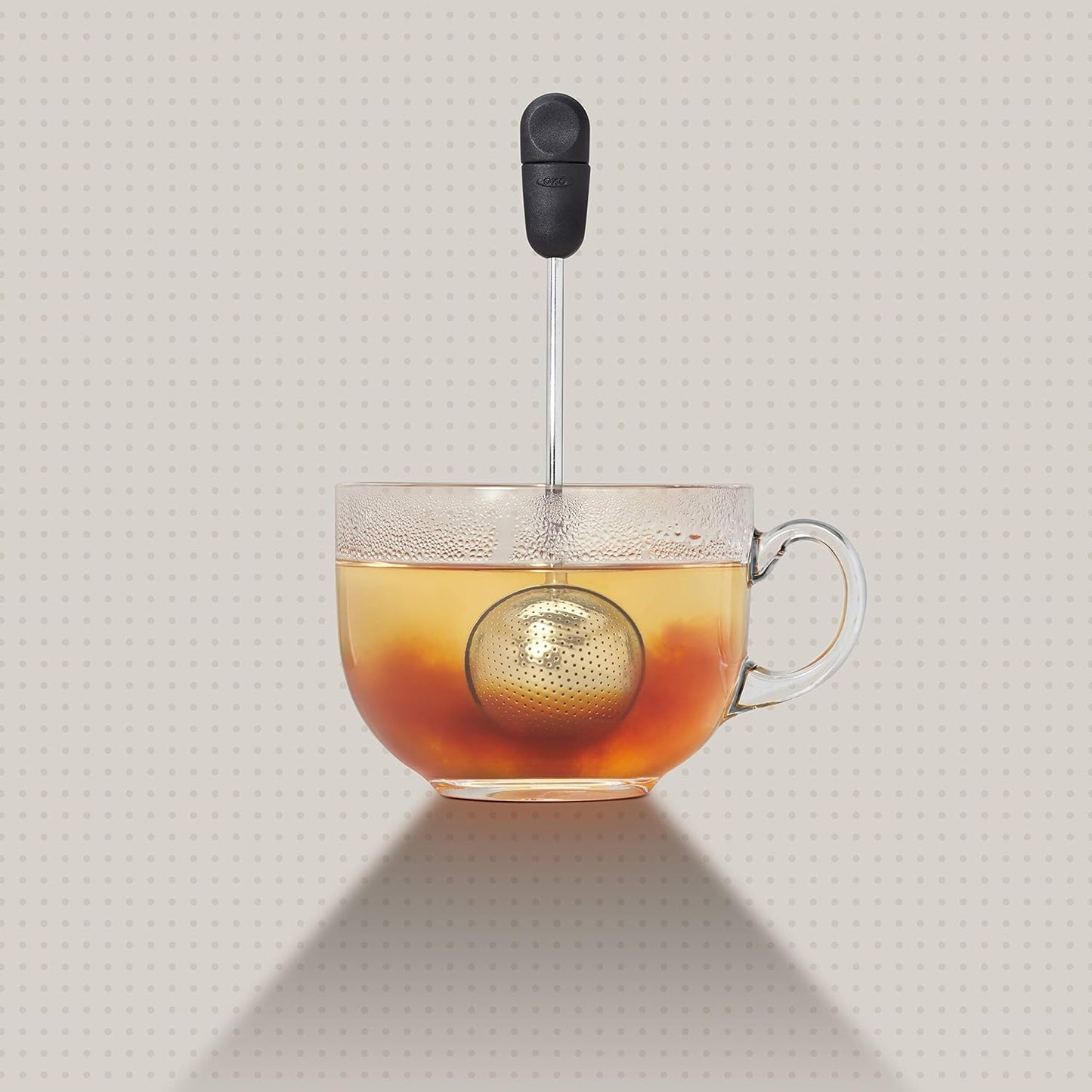 OXO Brew Twisting Ball Tea Infuser - Fine Mesh, Stainless Steel | Loose Leaf Tea Infuser, Reusable Strainer, Easy-Open Twist Design, Fits Different Sized Mugs, Dishwasher Safe