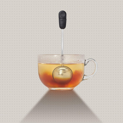 OXO Brew Twisting Ball Tea Infuser - Fine Mesh, Stainless Steel | Loose Leaf Tea Infuser, Reusable Strainer, Easy-Open Twist Design, Fits Different Sized Mugs, Dishwasher Safe
