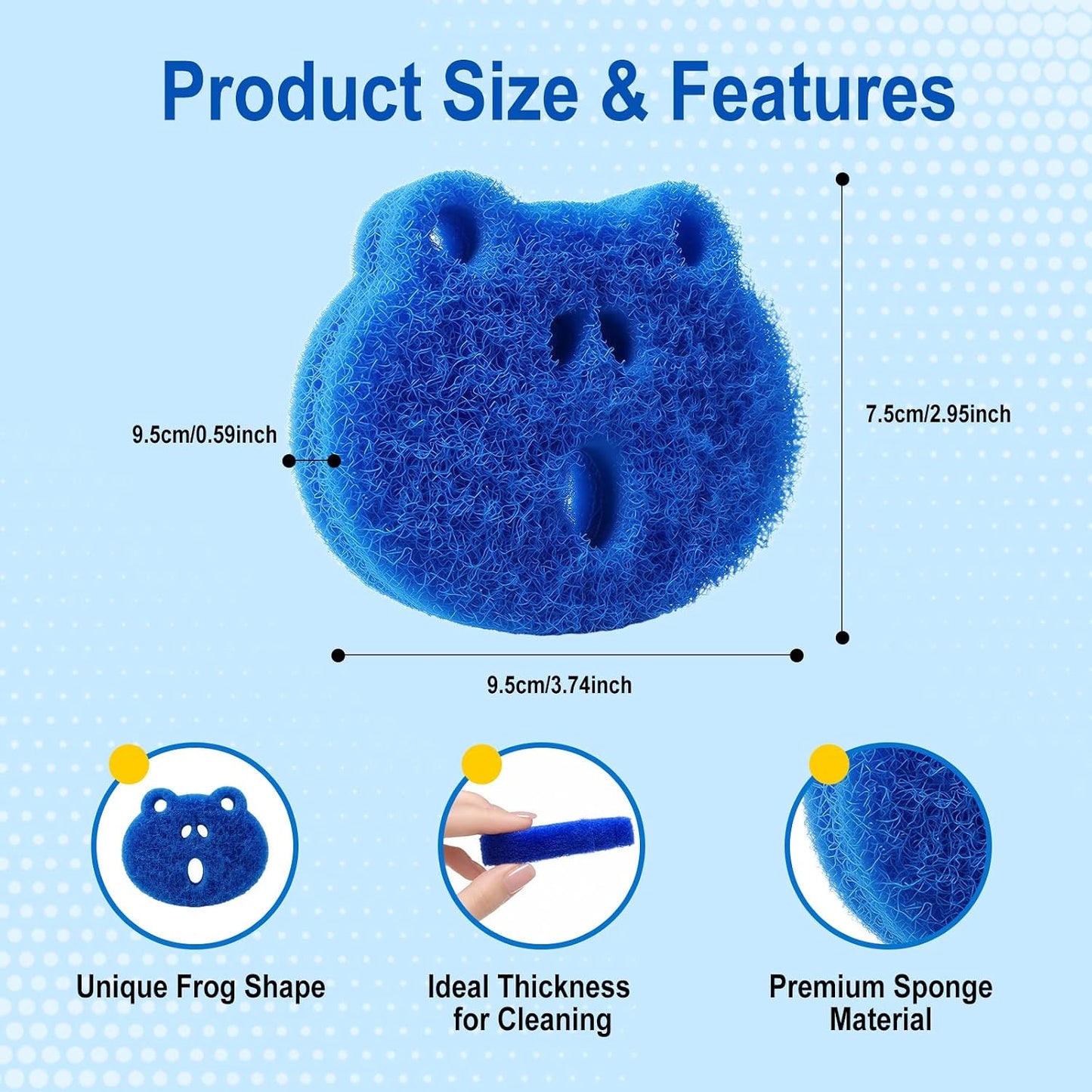 7 PCS Pet Hair Remover for Laundry, Reusable Dog Hair Remover Tool | Dog & Cat Hair, Reusable Pet Fur Catcher, For Washing Machine and Dryer, Lint Remover Tool, With White Mesh Storage Bag, Blue