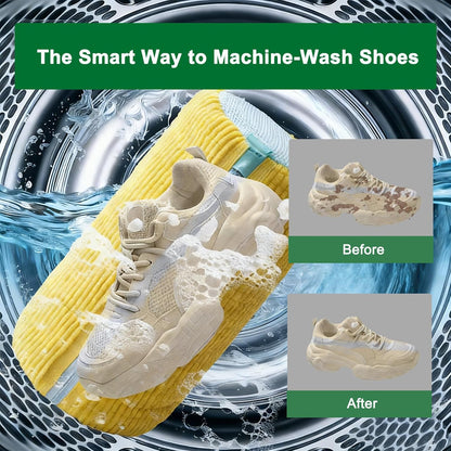 2PCS Shoes Washing Machine Bag Kit,Reusable Washing Shoes Bag,Include 1PC Shoes Dryer Bag and 2 Drying Racks,Laundry Shoes Bag with Durable Zipper for Sneakers and Canvas Shoes