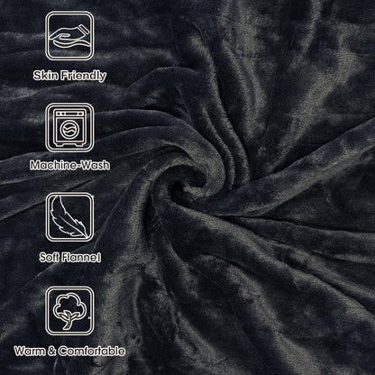 Tefici Heated Blanket Throw,Ultra Soft 2-Layer Flannel Electric Blanket