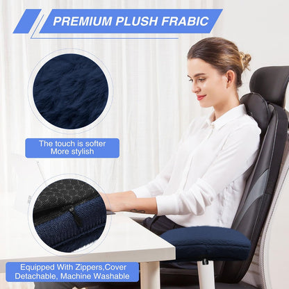 SPRING SEAON Desk & Office Chair Arm Pads Covers Fuzzy Memory Foam Pads
