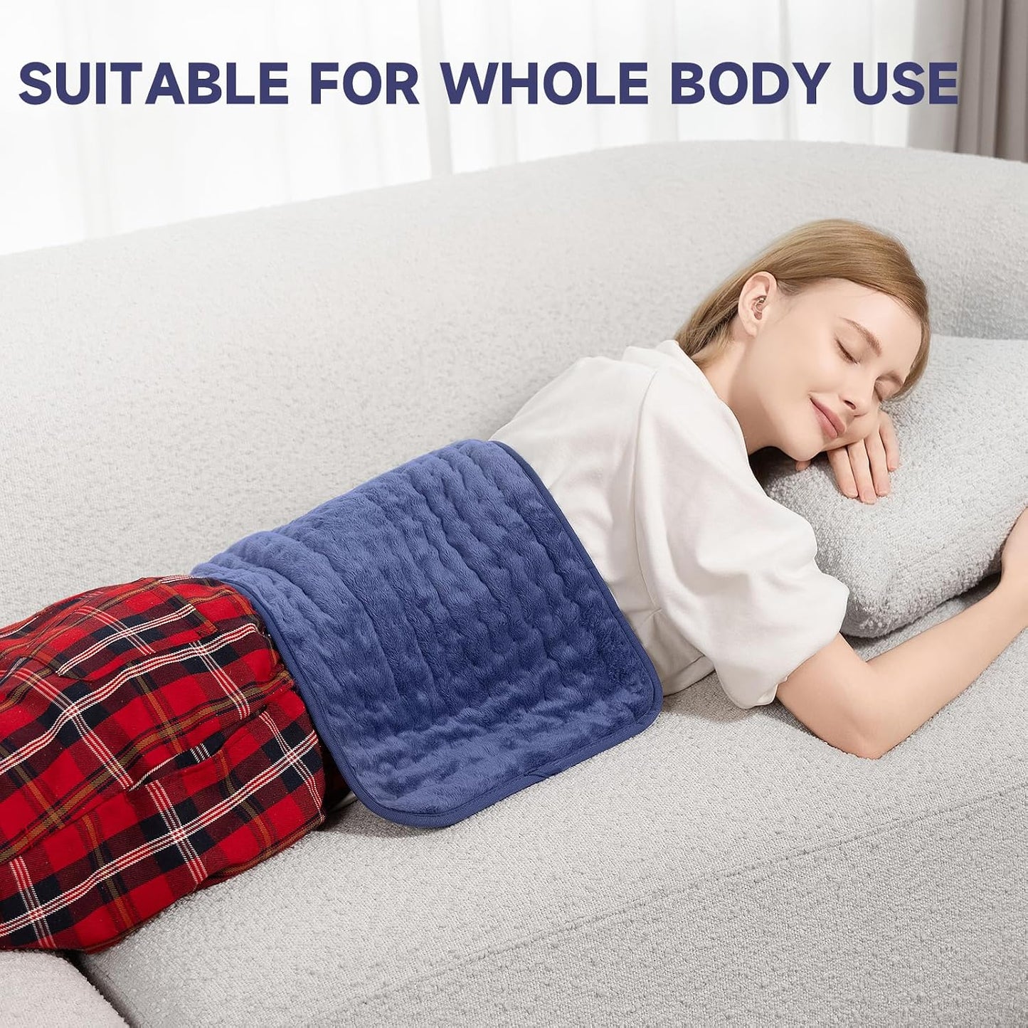 Heating Pad for Back, Neck, and Shoulder Pain Relief, Electric Heat Pad with 6 Heat Levels, Moist Heat Option, Auto Shut-Off, Birthday Christmas Gift for Women Men Mom Dad Grandma, Gift for her