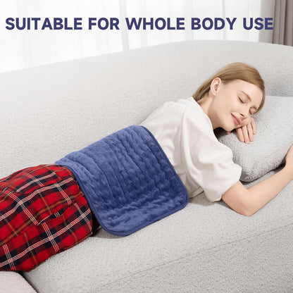 Heating Pad for Back, Neck, and Shoulder Pain Relief, Electric Heat Pad with 6 Heat Levels, Moist Heat Option, Auto Shut-Off, Birthday Christmas Gift for Women Men Mom Dad Grandma, Gift for her