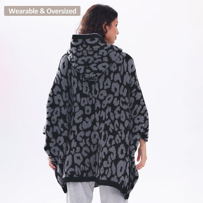 WDCOZY Wearable Blanket Hoodie Poncho Throw Comfy Soft Warm Cape Shawl Cozy Cloak Wrap Hooded with Sleeves For Women Adults