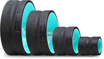 3 Pack Back Roller- Yoga Wheel for Back Pain Reliefn & Stretching, Back Wheel for Deep Tissue Massage, Foam Roller for Physical Therapy & Exercise | Blue